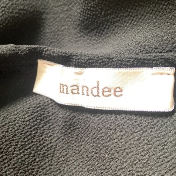 3/$30 Mandee Black bell 3/4 sleeve lace down sleeves semi sheer blouse - Picture 8 of 10